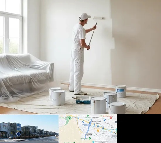 نقاشی ساختمان در شریعتی مشهد