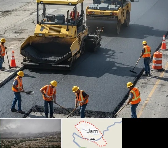 آسفالت کاری در جم