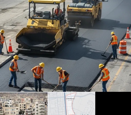 آسفالت کاری در اسکندری