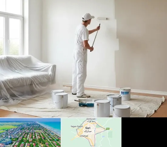 نقاشی ساختمان در ساری