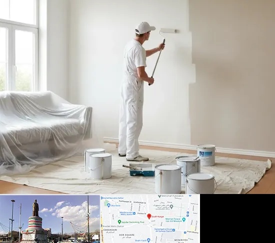 نقاشی ساختمان در کارگر جنوبی