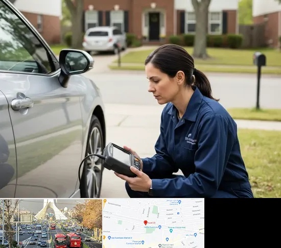 دیاگ خودرو در خیابان آزادی