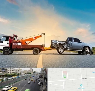 یدک کش شبانه روزی در خیابان دامپزشکی