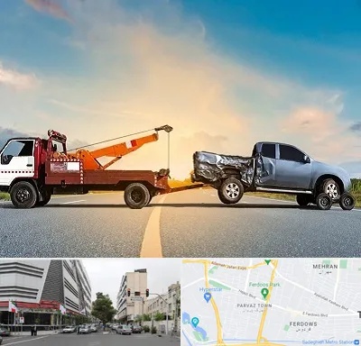 یدک کش شبانه روزی در بلوار فردوس 