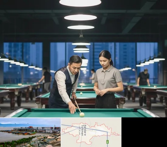 مربی بیلیارد در بندر ترکمن