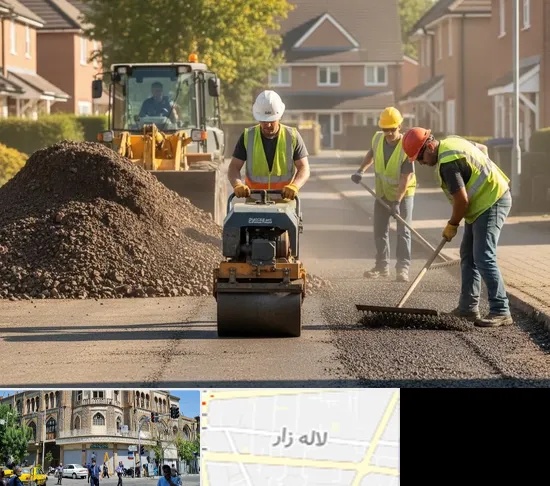 تراشه آسفالت در لاله زار