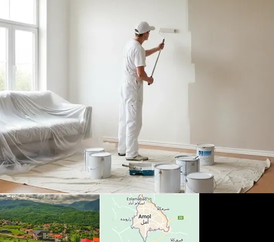 نقاشی ساختمان در آمل