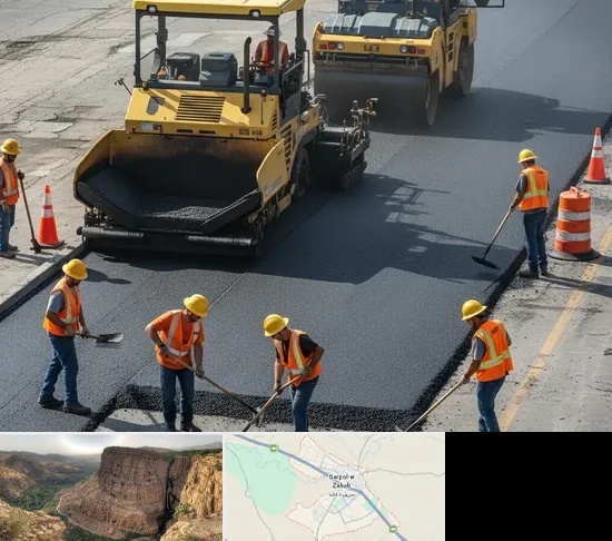 آسفالت کاری در سرپل ذهاب