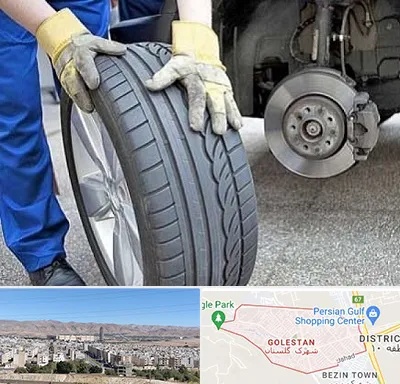 پنچرگیری در شهرک گلستان شیراز