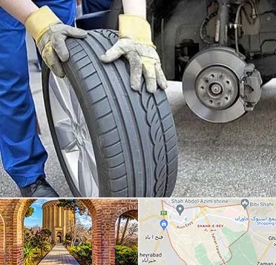 پنچرگیری در شهر ری