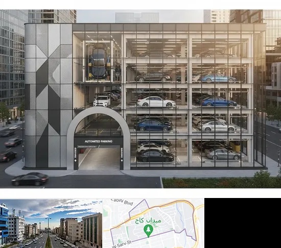 اجرا پارکینگ طبقاتی مکانیزه در سعادت آباد