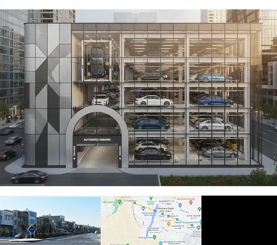 اجرا پارکینگ طبقاتی مکانیزه در شریعتی مشهد