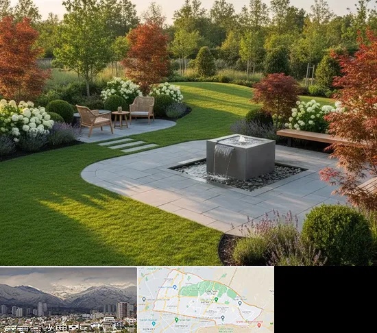 محوطه سازی در منطقه 4 تهران