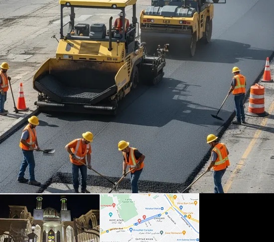 آسفالت کاری در زرگری شیراز