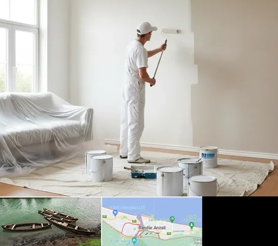 نقاشی ساختمان در بندر انزلی