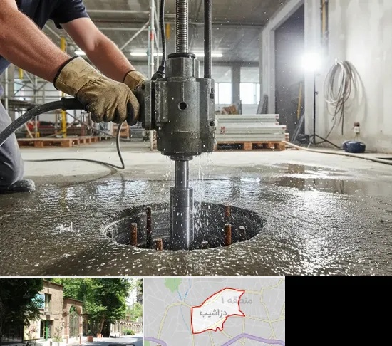 کرگیری بتن در دزاشیب