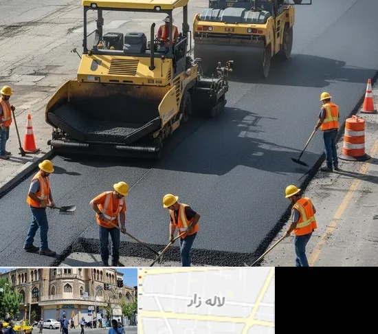آسفالت کاری در لاله زار