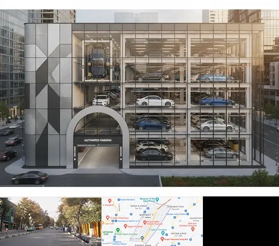 اجرا پارکینگ طبقاتی مکانیزه در شریعتی