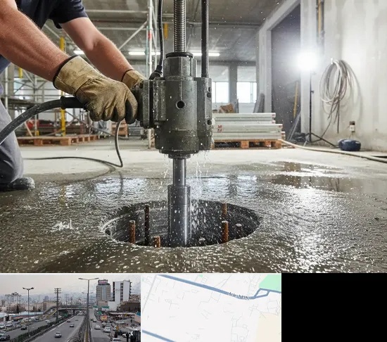 کرگیری بتن در بلوار ارتش