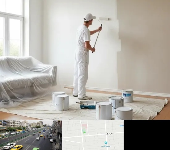 نقاشی ساختمان در خیابان دامپزشکی