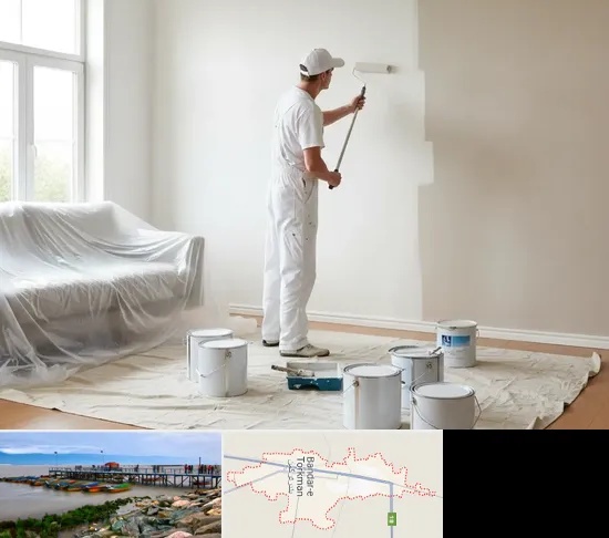 نقاشی ساختمان در بندر ترکمن