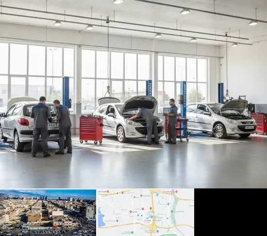 تعمیرگاه پژو در شهرک راه آهن