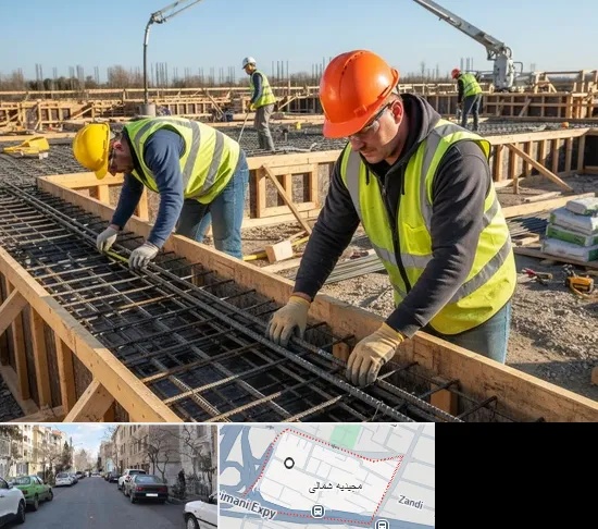 آرماتوربندی و بتن ریزی در مجیدیه شمالی
