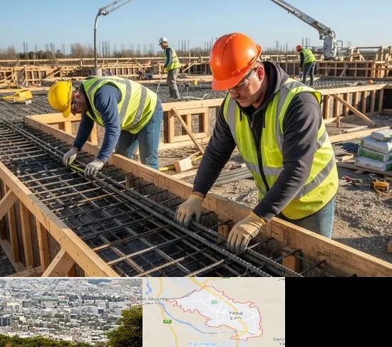 آرماتوربندی و بتن ریزی در یاسوج