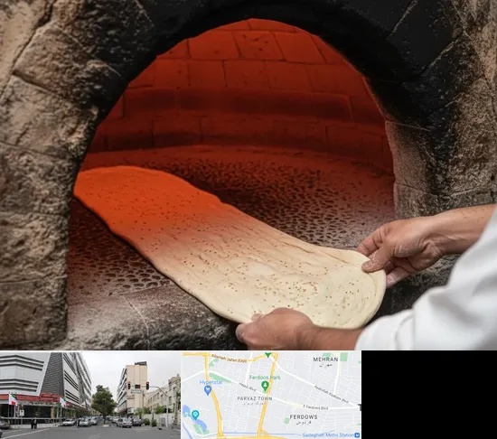 نانوایی سنگکی در بلوار فردوس