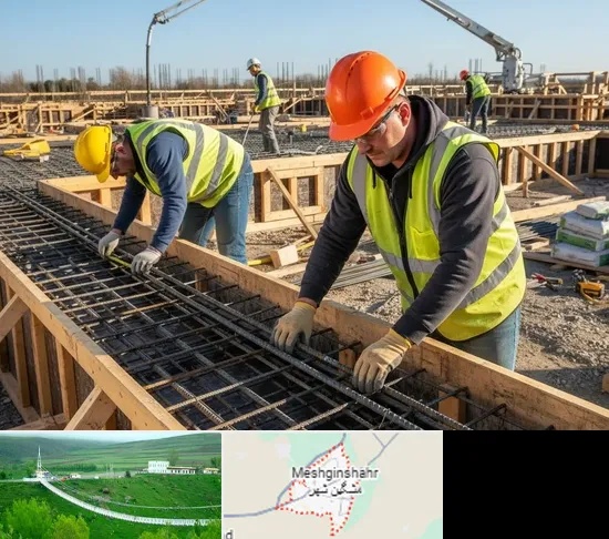 آرماتوربندی و بتن ریزی در مشگین شهر