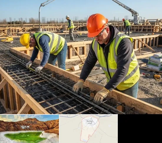 آرماتوربندی و بتن ریزی در گرمسار