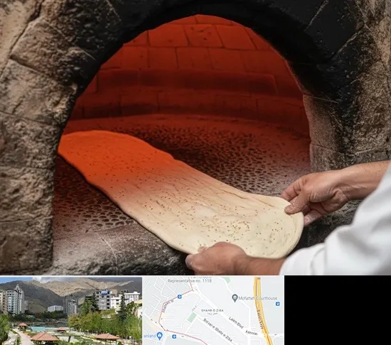 نانوایی سنگکی در شهر زیبا