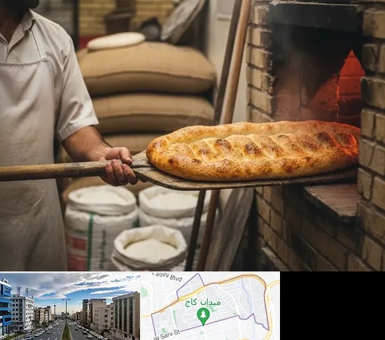 نانوایی بربری در سعادت آباد