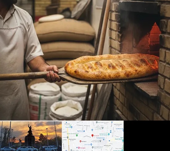 نانوایی بربری در میدان حر