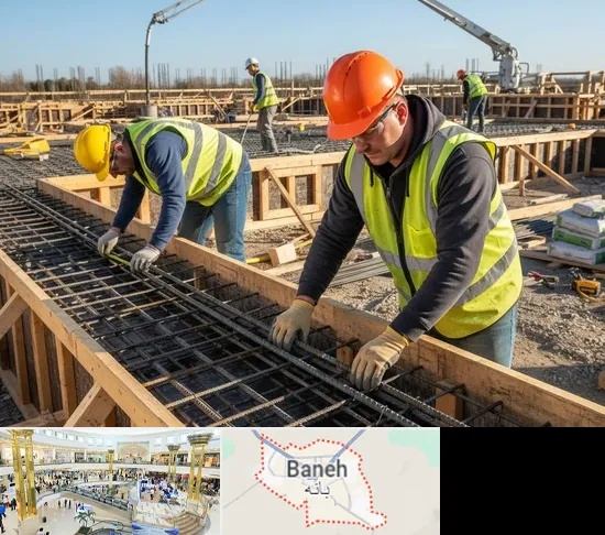 آرماتوربندی و بتن ریزی در بانه