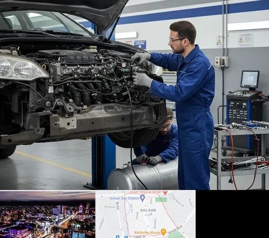 گازسوز کردن خودرو در گلسار رشت