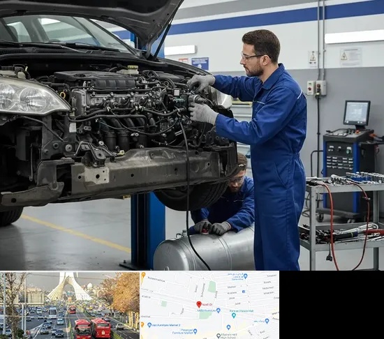 گازسوز کردن خودرو در خیابان آزادی