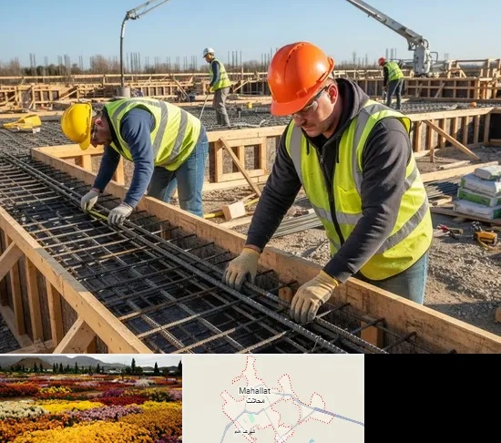 آرماتوربندی و بتن ریزی در محلات