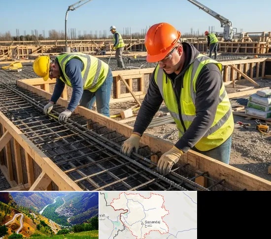 آرماتوربندی و بتن ریزی در کردستان