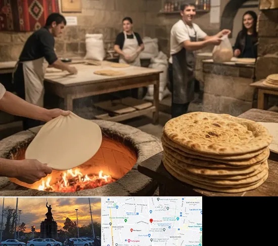 نانوایی لواش در میدان حر