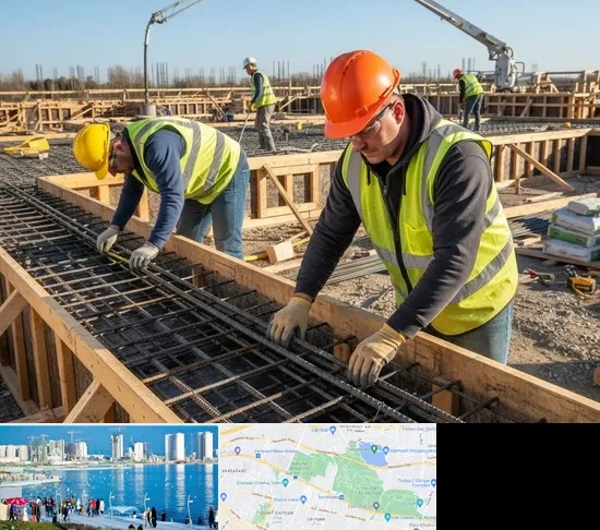 آرماتوربندی و بتن ریزی در چیتگر