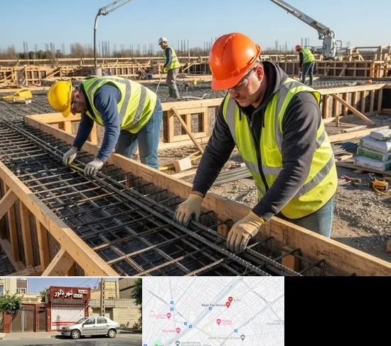 آرماتوربندی و بتن ریزی در باجک قم