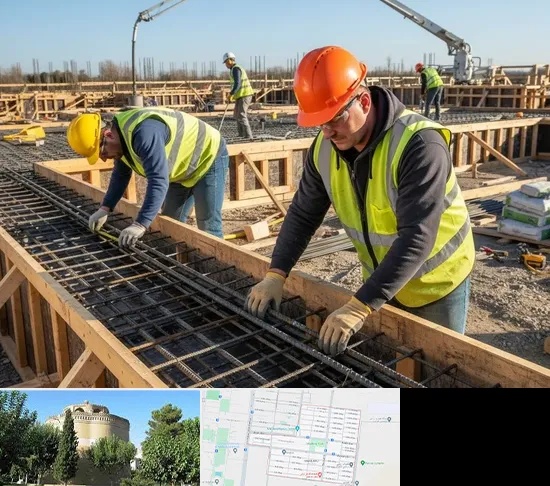 آرماتوربندی و بتن ریزی در مرداویج اصفهان