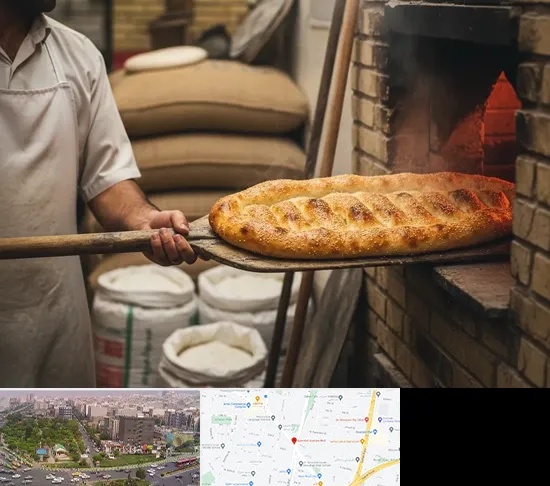 نانوایی بربری در آیت الله کاشانی