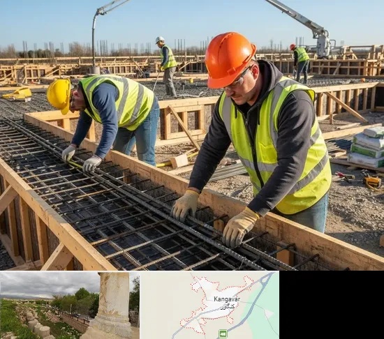 آرماتوربندی و بتن ریزی در کنگاور