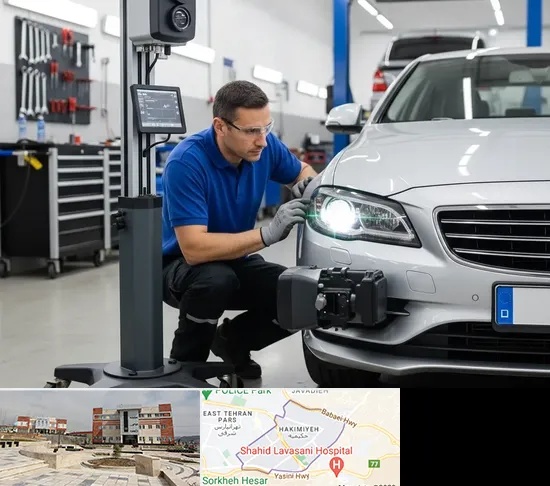 تنظیم نور چراغ خودرو در حکیمیه