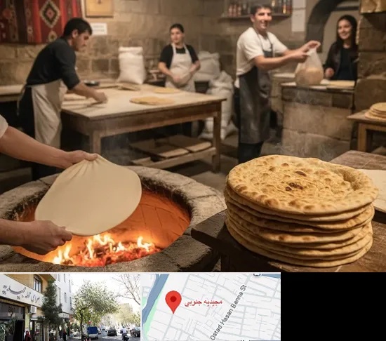 نانوایی لواش در مجیدیه جنوبی