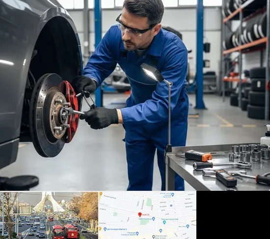 تعمیر ترمز خودرو در خیابان آزادی