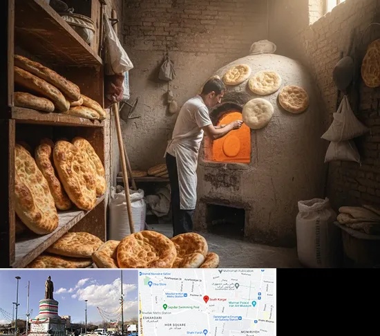 نانوایی تافتون در کارگر جنوبی
