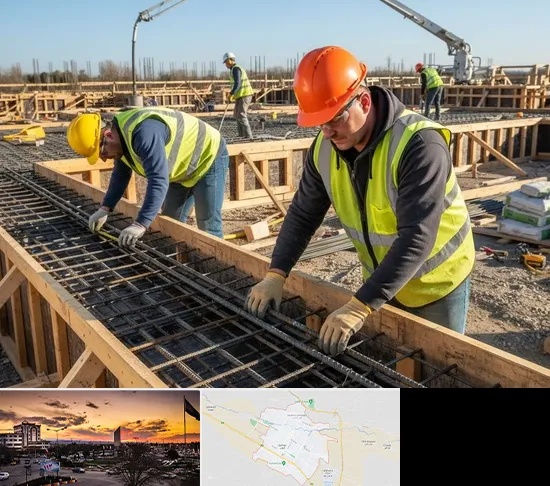 آرماتوربندی و بتن ریزی در قوچان